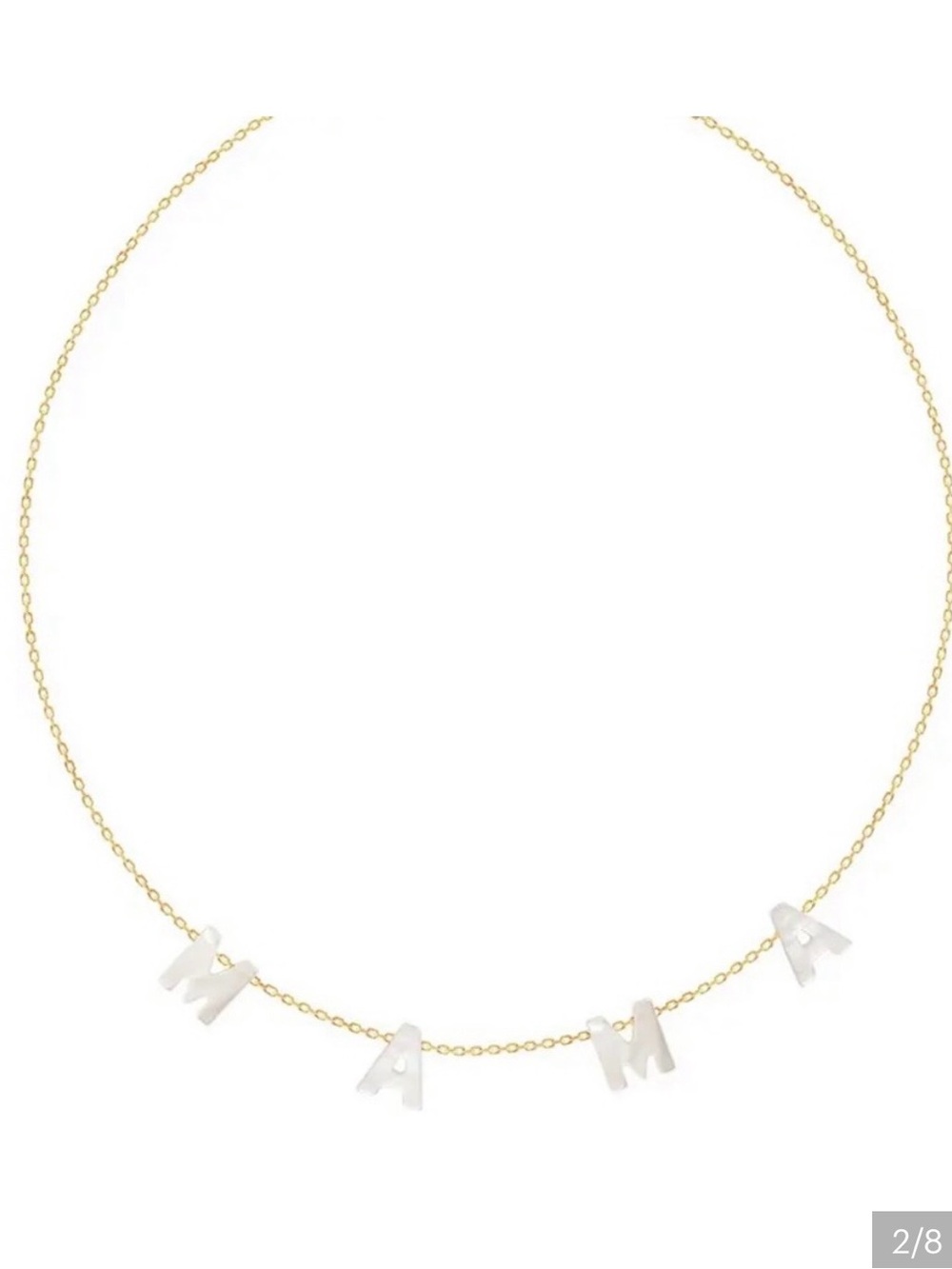 Argento Vivo Gold-tone 'MAMA' Necklace Sterling Silver